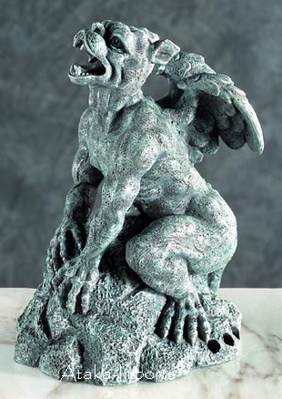GARGOYLE HOWLING STATUE-CONE INCENSE BURNER-HOLDER-NEW (5695s)