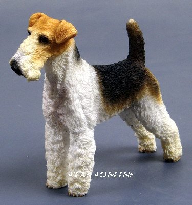 WIRE FOX TERRIER DOG FIGURINE-WIRE-HARIED FOX TERRIER (6330s)