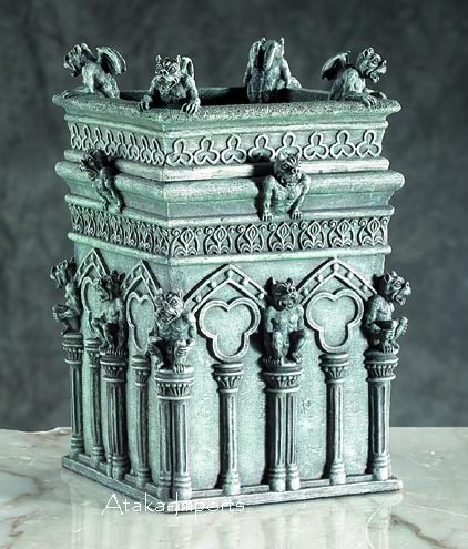GOTHIC-GARGOYLE TREASURE-TRINKET-JEWELRY BOX-COLUMN-NEW (5696s)