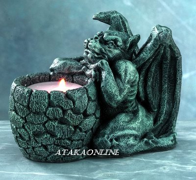 GARGOYLE CANDLEHOLDER-GOTHIC (4988)