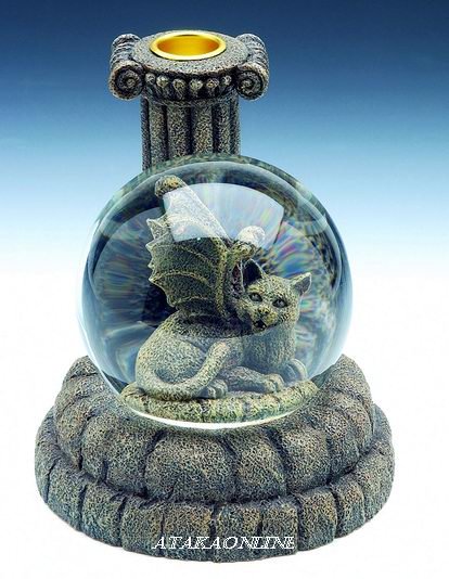 GARGOYLE GLOBE-GOTHIC-CANDLE HOLDER-CANDLEHOLDER (3004)