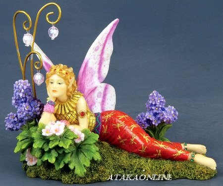 HANDPAINTED DAYDREAMING FAIRY STATUE-FIGURINE (6531)