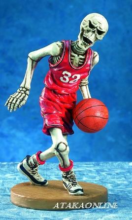 BASKETBALL SKELETON-FIGURINE-STATUE-SPORT-NBA-HALLOWEEN (5359)