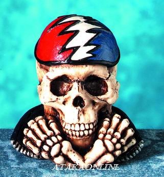 DEAD HEAD SKULL FIGURINE-SKELETON-BIZARRE-HALLOWEEN (4725s)