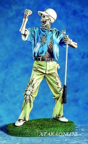 GOLF SKELETON-FIGURINE-STATUE-SPORT-HALLOWEEN (5361)