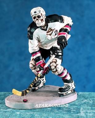 HOCKY SKELETON-FIGURINE-STATUE-SPORT-HALLOWEEN (5604)