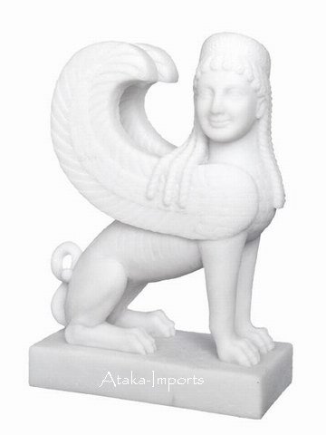 GREEK-ROMAN SPHINX STATUE-ART MUSEUM COLLECTION (6303)