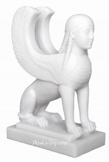 GREEK-ROMAN SPHINX STATUE-ART MUSEUM COLLECTION (6304)