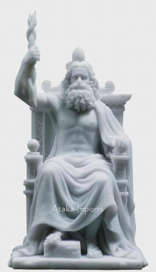 GREEK ZEUS STATUE SCULPTURE-ART MUSEUM COLLECTION (6136)