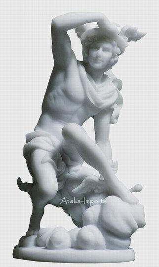 GOD HERMES-MERCURY STATUE -ROMAN-GREEK SCULPTURE-NEAT (6139)