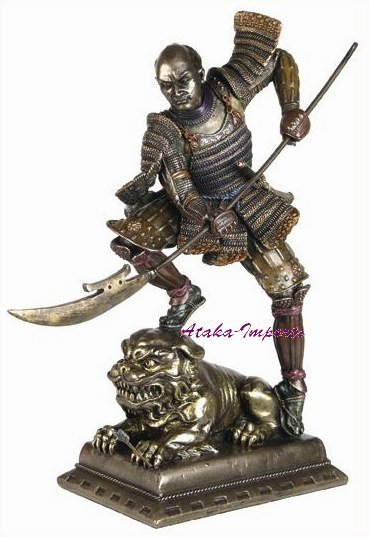 JAPANESE SAMURAI NAGATAJUTSU STATUE-GORGEOUS (6375)
