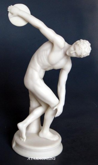 THE DISCUS THROWER-GREEK-ROMAN-SCULPTURE-ARTWORK-MUSEUM COLLECTION (6454)