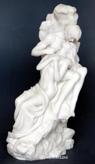 THE KISS-LOVING COUPLE-COMPASSION-GREEK-ROMAN-SCULPTURE-ARTWORK (6451)