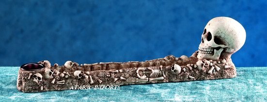 SKULL-SKELETON INCENSE BURNER (5523)