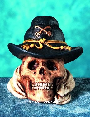 U.S. NORTH SKULL FIGURINE-SKELETON-GENERAL-HALLOWEEN (4387)