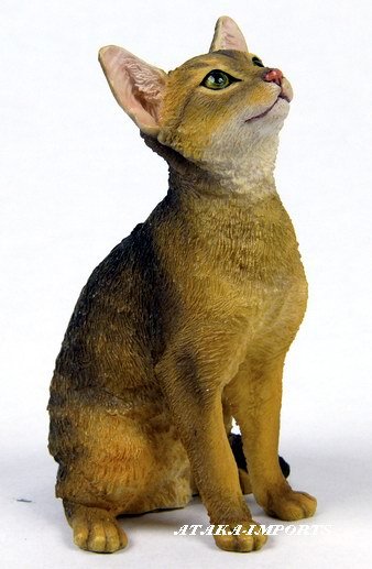 ABYSSINIAN CAT FIGURINE-ABBY (6336s)