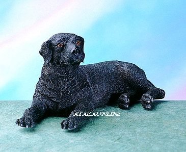 BLACK LABRADOR DOG FIGURINE (4774)