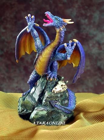 DRAGON-FIGURINE-STATUE-W DRAGON SKULL (5367)