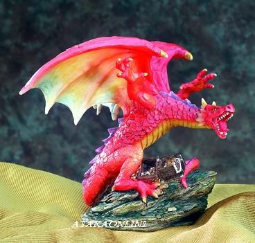 DRAGON W SPREADING WINGS-FIGURINE-STATUE (5365)