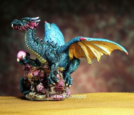 SMALL DRAGON (PURPLE)-FIGURINE-STATUE (4747)