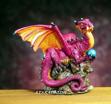 SMALL DRAGON (RED)-FIGURINE-STATUE (4748)