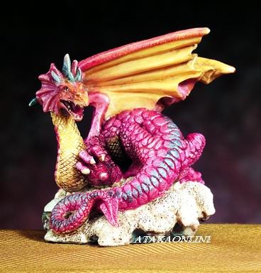 SMALL DRAGON (RED)-FIGURINE-STATUE (4752)