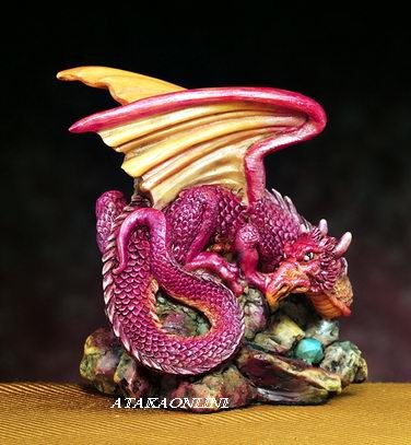 SMALL DRAGON (RED)-FIGURINE-STATUE (4756)
