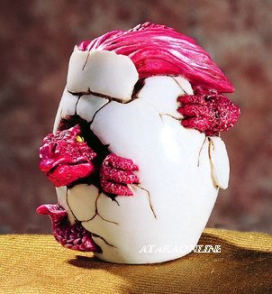RED DRAGON HATCHING-FIGURINE-STATUE (5193s)