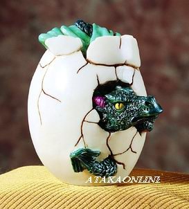 BLUE DRAGON HATCHING-FIGURINE-STATUE (5194s)