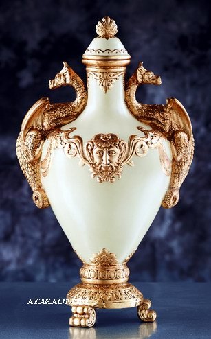 ELEGANT WHITE DRAGON VASE (5924)