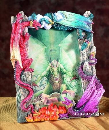 DRAGON PICTURE FRAME - 4" X 6"- (5538)