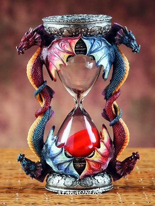 DRAGON SANDGLASS-FIGURINE-STATUE (5978)