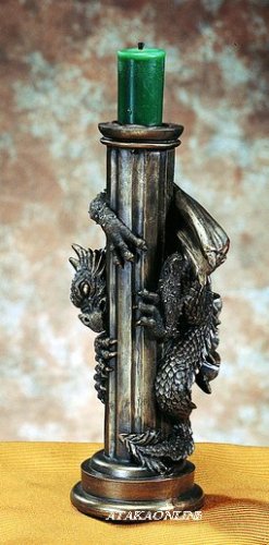 DRAGON CANDLEHOLDER-FIGURINE-STATUE (4823)