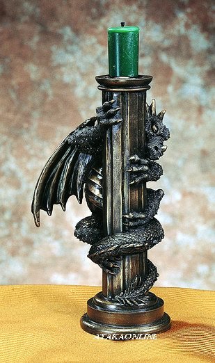 DRAGON CANDLEHOLDER-FIGURINE-STATUE (4822)