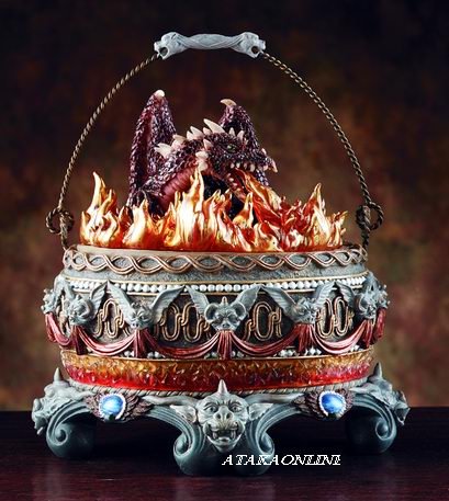 CAULDRON DRAGON BOX-FLAMING (4043)