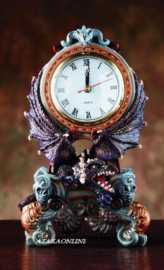 MINI DRAGON SKULL CLOCK (4045)