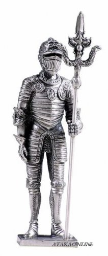 ITALIAN WARRIOR SUIT OF ARMOR-PEWTER-FIGURINE (6163)6170s