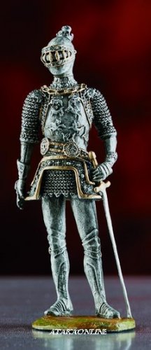 WARRIOR SUIT OF ARMOR-PEWTER-FIGURINE (6030)