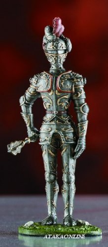 WARRIOR SUIT OF ARMOR-PEWTER-FIGURINE (6026)