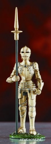 WARRIOR SUIT OF ARMOR-PEWTER-FIGURINE (6028)