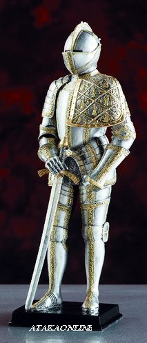 MEDIEVAL SUIT OF ARMOR-FIGURINE-STATUE (5975)