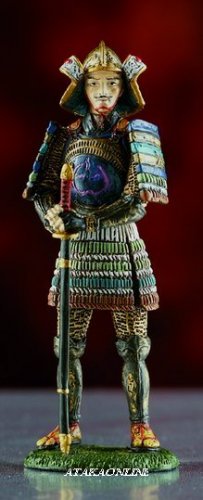 JAPANESE SAMURAI-PEWTER-FIGURINE (6031)