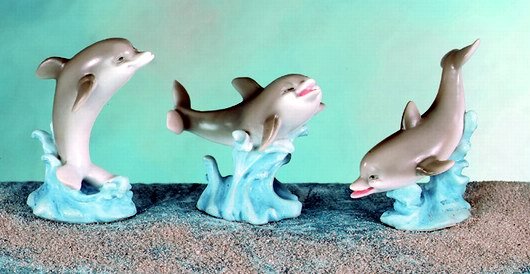 SET OF 3-DOLPHINS-FIGURINES-DISPLAY-FUN (5563)