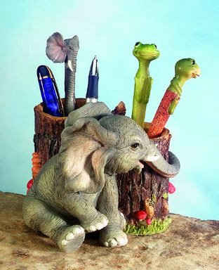 ELEPHANT UTILITY HOLDER-FIGURINES-DISPLAY-FUN (5346)