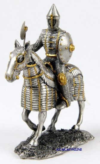 MEDIEVAL WARRIOR-PEWTER-FIGURINE-KNIGHT (6598)