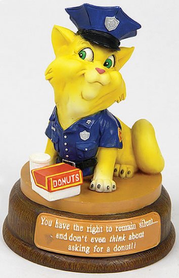 COP CAT-CUTIE-FIGURINE (6551)