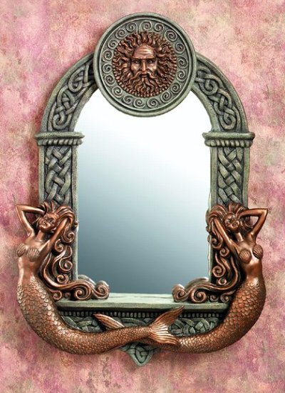 MERMAID MIRROR W SUN GOD-VERY DETAILED-LIMITED EDITION (5940)