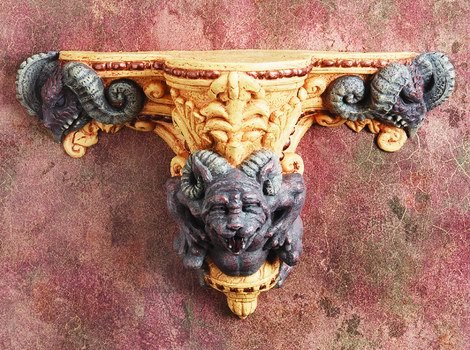 GARGOYLE DRAGON WALL SHELF-BRACKET- LIMITED EDITION (5931)