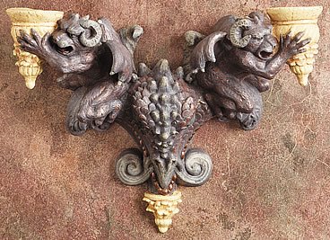 GARGOYLE DRAGON WALL CANDLEHOLDER- LIMITED EDITION (5930)