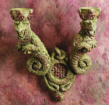 CELTIC WALL CANDLEHOLDER-DRAGON-VERY DETAILED-LIMITED EDITION (5935)